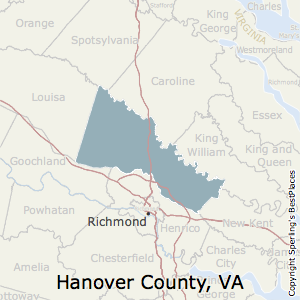 Hanover,Virginia County Map
