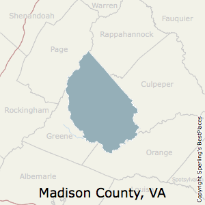 Madison,Virginia County Map