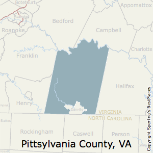 Pittsylvania,Virginia County Map