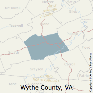 Wythe,Virginia County Map