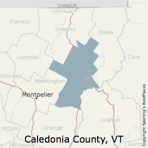 Caledonia,Vermont County Map