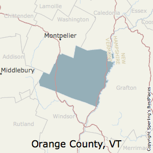 Orange,Vermont County Map