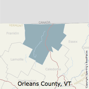 Orleans,Vermont County Map