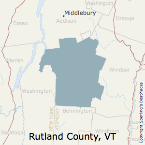 Rutland,Vermont County Map