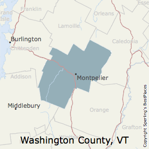 Washington,Vermont County Map