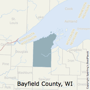 Bayfield,Wisconsin County Map