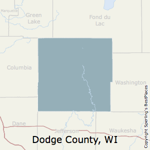 Dodge,Wisconsin County Map