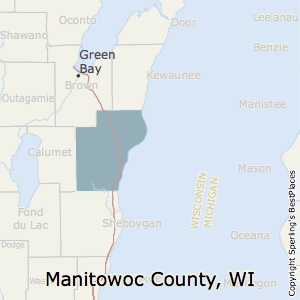 Manitowoc,Wisconsin County Map