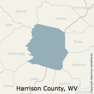Harrison,West Virginia County Map