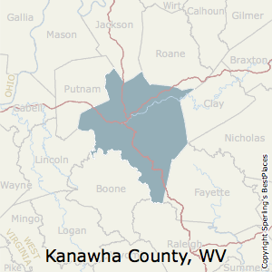 Kanawha,West Virginia County Map