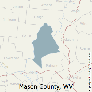 Mason,West Virginia County Map