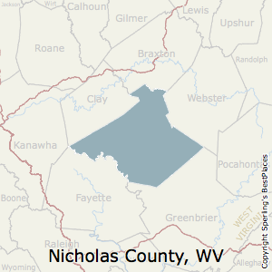Nicholas,West Virginia County Map