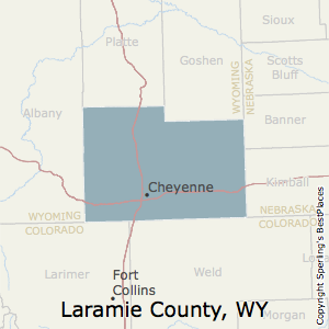 Laramie,Wyoming County Map