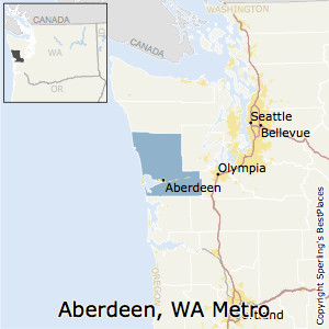 Aberdeen,Washington Metro Area Map