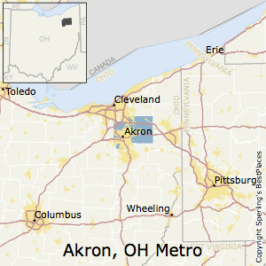 Akron,Ohio Metro Area Map