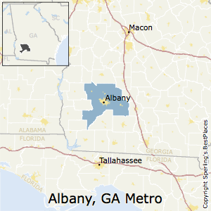 Albany,Georgia Metro Area Map