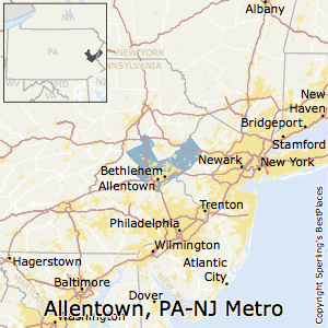 Allentown-Bethlehem-Easton,Pennsylvania Metro Area Map