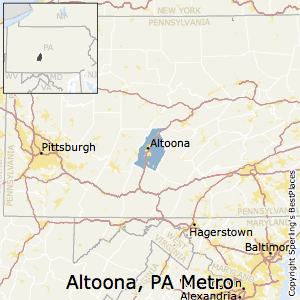 Altoona,Pennsylvania Metro Area Map