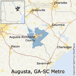 Augusta-Richmond_County,Georgia Metro Area Map