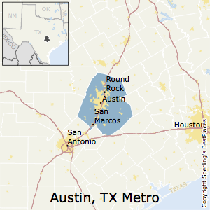 Austin-Round_Rock,Texas Metro Area Map
