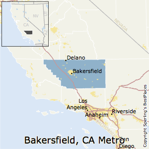 Bakersfield,California Metro Area Map
