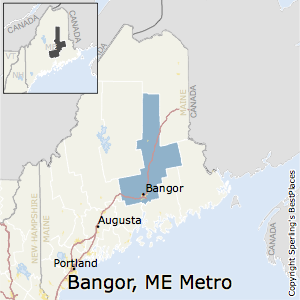 Bangor,Maine Metro Area Map