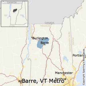 Barre,Vermont Metro Area Map