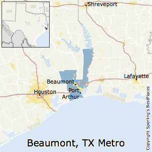 Beaumont-Port_Arthur,Texas Metro Area Map