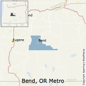 Bend-Redmond,Oregon Metro Area Map