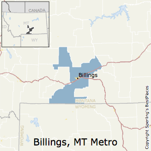 Billings,Montana Metro Area Map