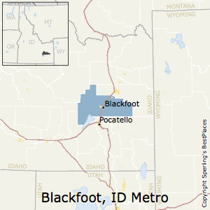 Blackfoot,Idaho Metro Area Map