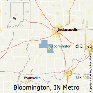 Bloomington,Indiana Metro Area Map