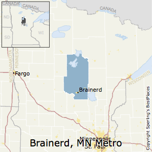 Brainerd,Minnesota Metro Area Map