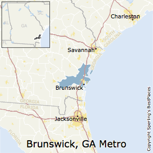 Brunswick,Georgia Metro Area Map