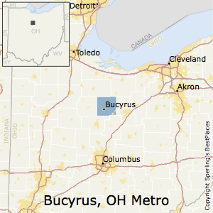 Bucyrus,Ohio Metro Area Map