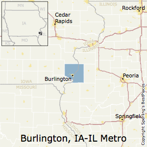 Burlington,Iowa Metro Area Map