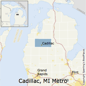 Cadillac,Michigan Metro Area Map