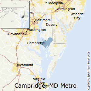 Cambridge,Maryland Metro Area Map