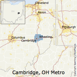 Cambridge,Ohio Metro Area Map