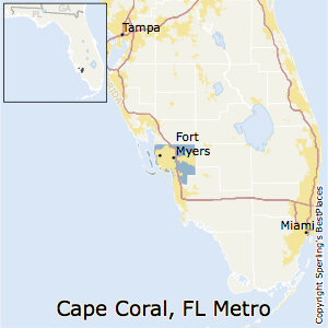 Cape_Coral-Fort_Myers,Florida Metro Area Map