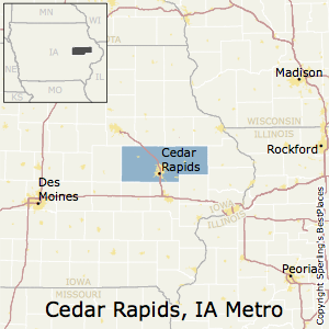 Cedar_Rapids,Iowa Metro Area Map