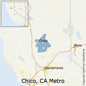 Chico,California Metro Area Map
