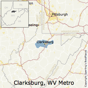 Clarksburg,West Virginia Metro Area Map