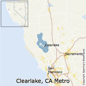 Clearlake,California Metro Area Map