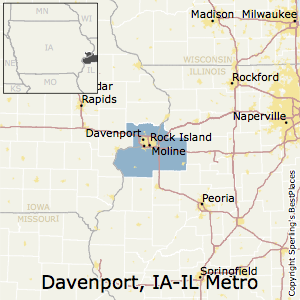 Davenport-Moline-Rock_Island,Iowa Metro Area Map