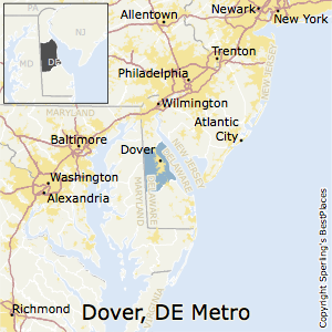 Dover,Delaware Metro Area Map