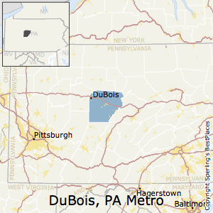 DuBois,Pennsylvania Metro Area Map