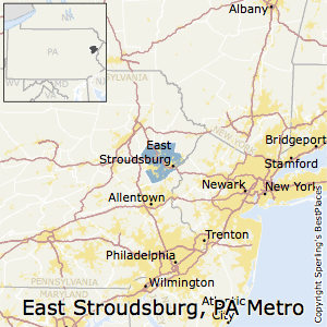East_Stroudsburg,Pennsylvania Metro Area Map