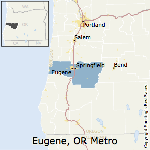 Eugene,Oregon Metro Area Map