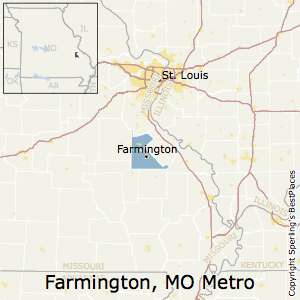 Farmington,Missouri Metro Area Map